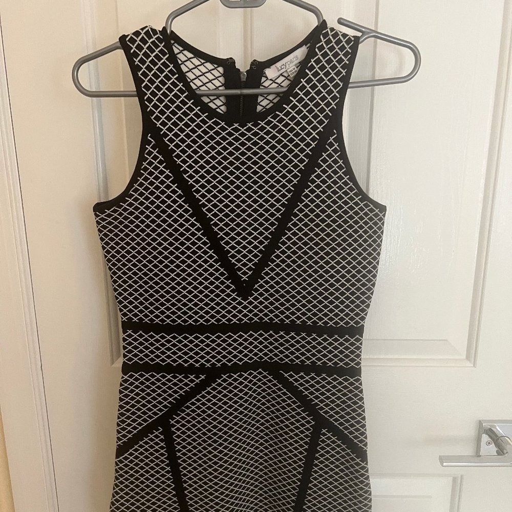 Lucy Paris Black and White Body Con (M)